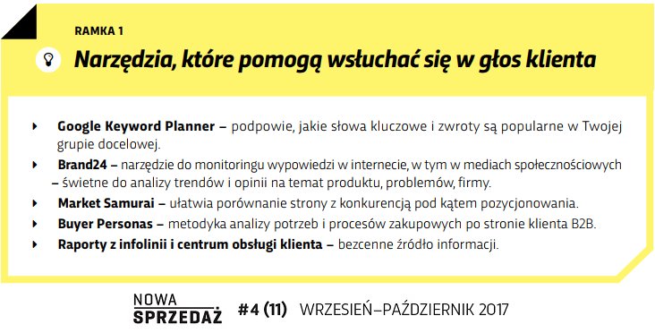 Jakie narzędzia pomogą Ci wsłuchać się w głos klienta? Więcej w artykule <a href="/lukaszkosuniak/">Łukasz Kosuniak</a> w bieżącym wydaniu --> goo.gl/r3GWk6