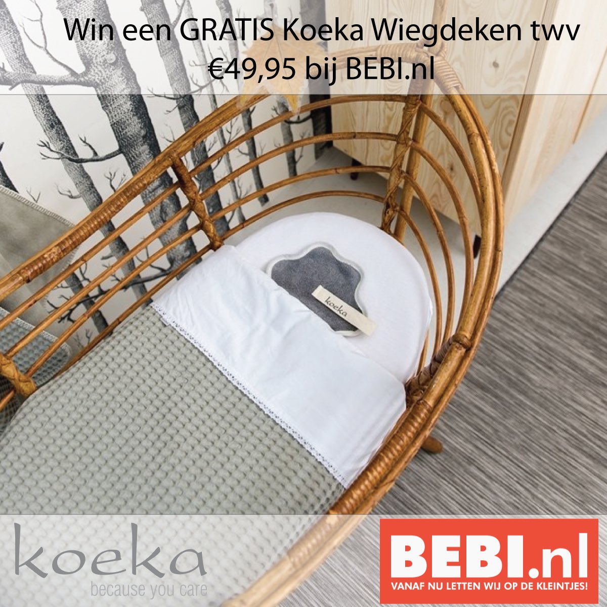 #win een gratis #koeka wiegdeken twv €49,95 via onze Facebook pagina!