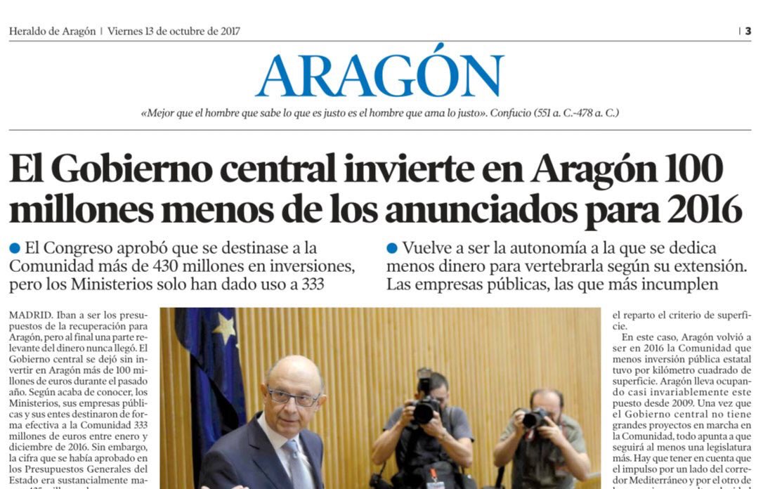 Más allá de las bandericas en el balcón esta es la triste realidad de una Aragón olvidado y menospreciado por Madrid <a href="/chunta/">Chunta Aragonesista</a> <a href="/Aragonesista/">CHA Zaragoza</a>