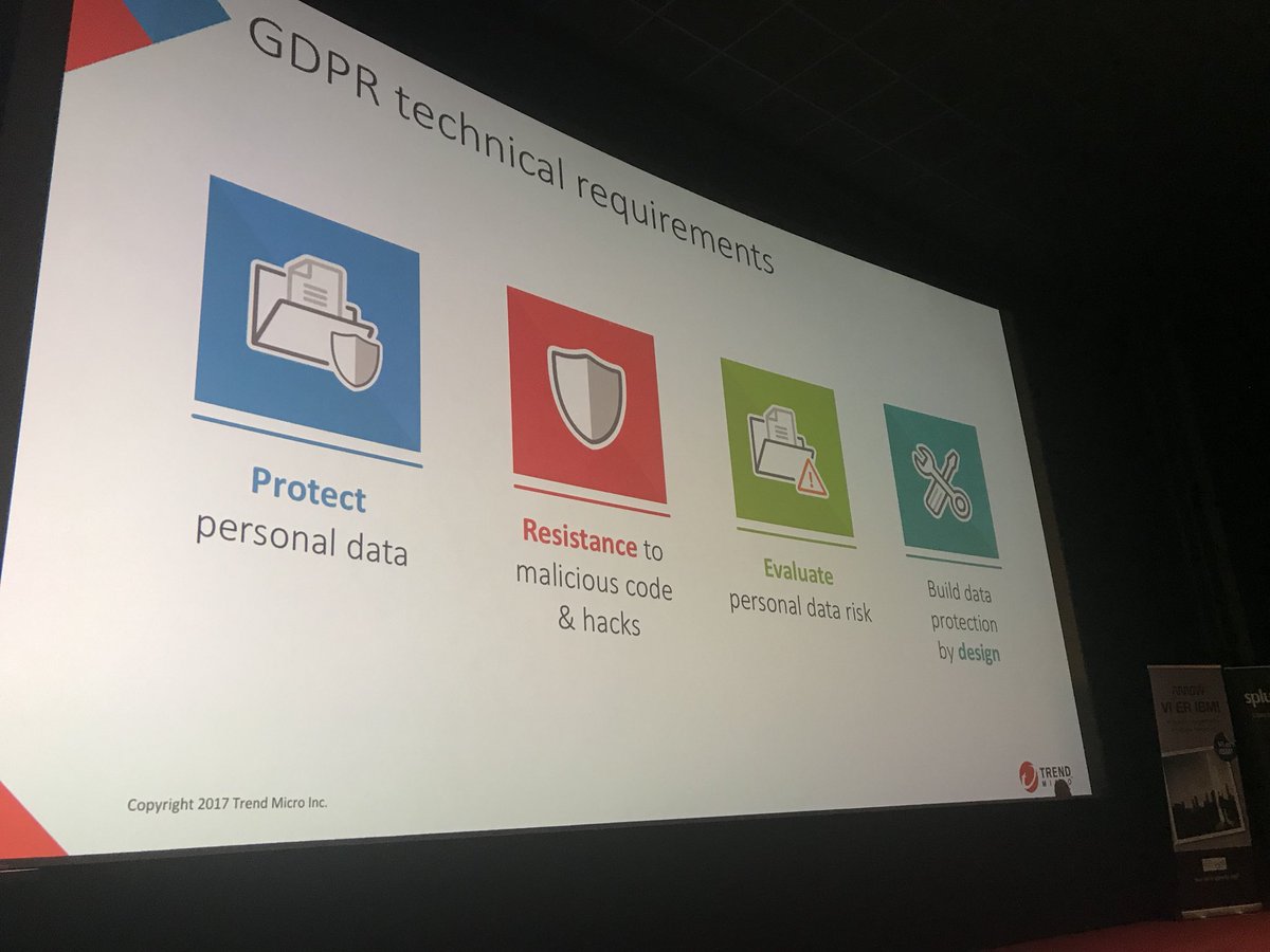 #TrendMicro @ThomasLudvik presenterer GDPR budskapet #arrowecsnorway
