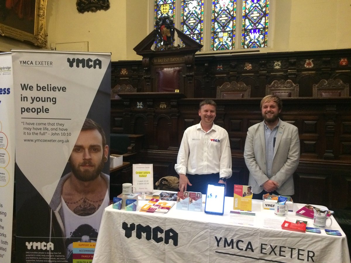 YMCAExeter's tweet photo. Weโre here @ExeterGuildhall until 2pm. Come and see us for housing related advice #Exeteignhomeless https://t.co/jEgTtDmqiB