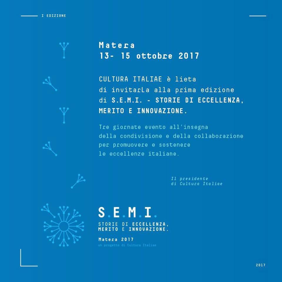 GLComandini's tweet photo. Lieto di essere a #Matera insieme a tante altre eccellenze italiane nel campo dell' #innovazione. Grazie #CulturaItaliae #SEMI2017 https://t.co/03J5VifUqe