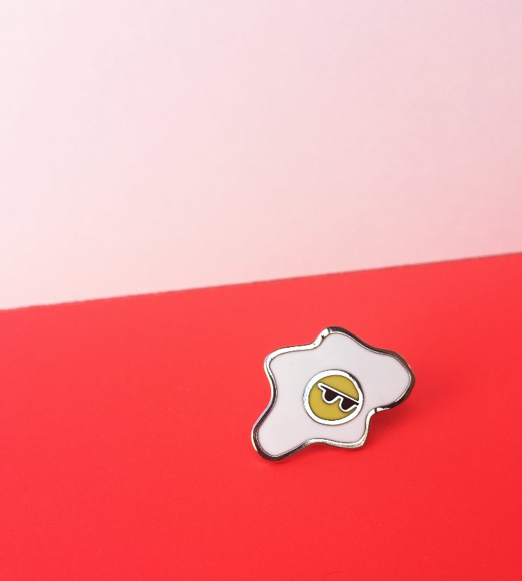 Celebrating #WorldEggDay in style with our eggcellent (😱) pin badge.