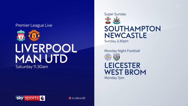 SkySportsNews's tweet photo. Don't miss @LFC v @ManUtd live from Anfield for one of the biggest fixtures of the @PremierLeague season so far: https://t.co/1AsImALB5h https://t.co/QyW90KRLfR