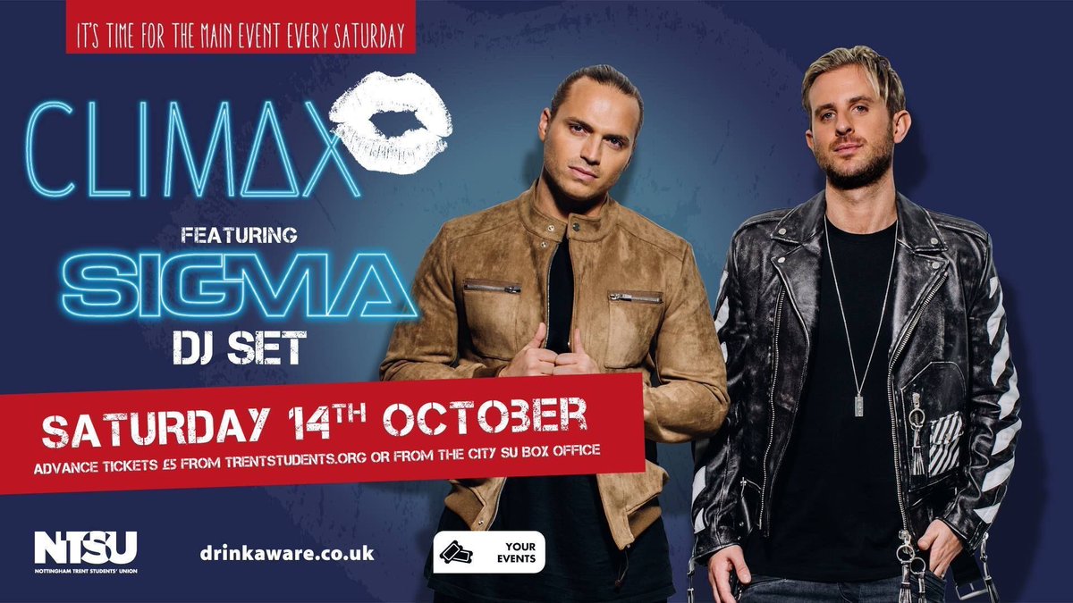 Tickets for Climax selling fast with <a href="/sigmahq/">SIGMA</a> making an appearance!

Get yourself down to the Box Office to avoid missing out