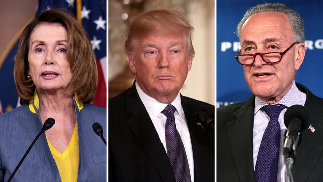 thehill's tweet photo. Dem leaders: Trump decision to kill ObamaCare subsidies "spiteful act of vast, pointless sabotage" https://t.co/SsrtZTSVnp https://t.co/1KSj42286O