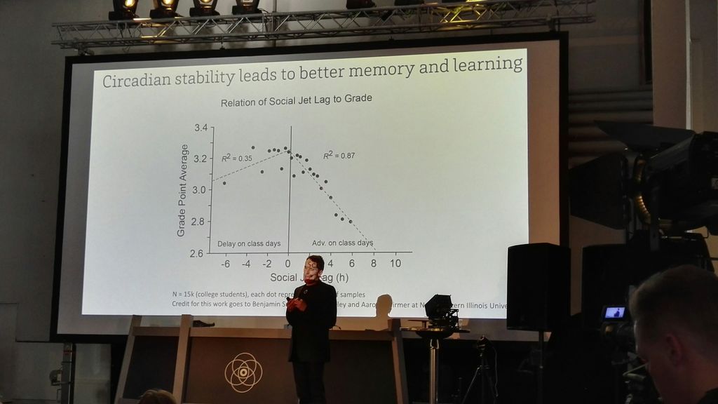 biohackingbook's tweet photo. Hannu Kinnunen is explaining how to define your chronotypes with biosignals @Helsinki BHsummit 2017 #BHsummit #Chronotypes #LiveOptimal https://t.co/lNUlow8lhh