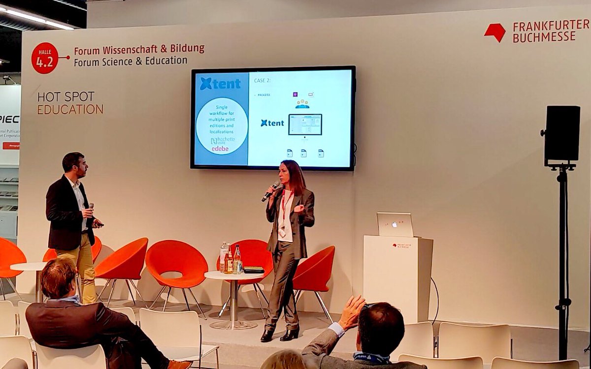 xtentBySeinet's tweet photo. Single source #workflow solution atracts #publishers and #elearning providers attention at the @Book_Fair #xtent #fbm17 https://t.co/wAoTeSOPkd