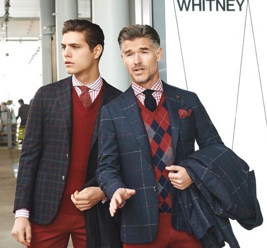 TGIF gents. Two dashing ensembles from <a href="/isaianapoli/">Isaia Napoli</a>. Which will you wear left or right? #mensfashion