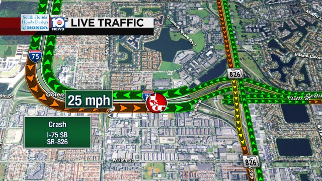 Right lane blocked due to crash on I-75 SB at SR-826 #traffic https://t.co/6wKDdGkKD4