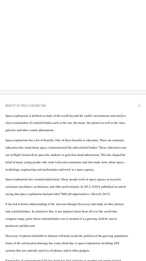 TopNotchPaper's tweet image. An APA sample #essay on Benefits of Space Exploration