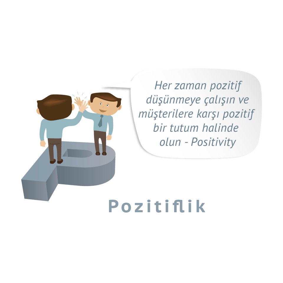4ServiceTR's tweet photo. Pozitiflik - Her zaman pozitif düşünmeye çalışın ve müşterilere karşı pozitif bir tutum içinde olun. #customerservicealphabet https://t.co/FoR9pJurY5