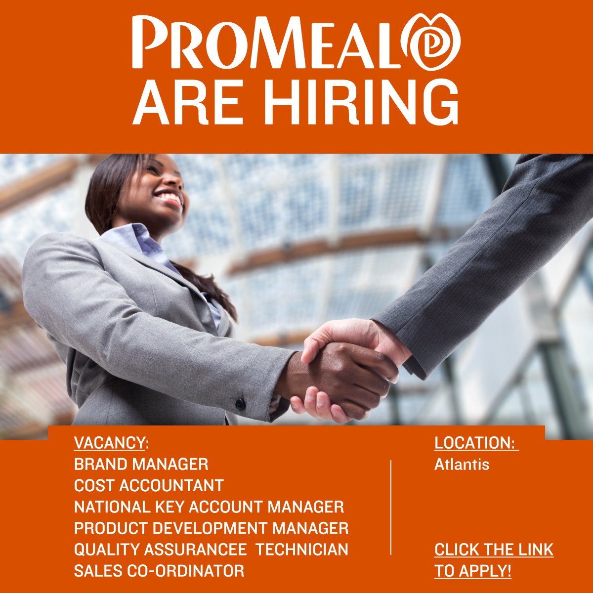 We’re Hiring!
promeal.co.za/content/vacancy