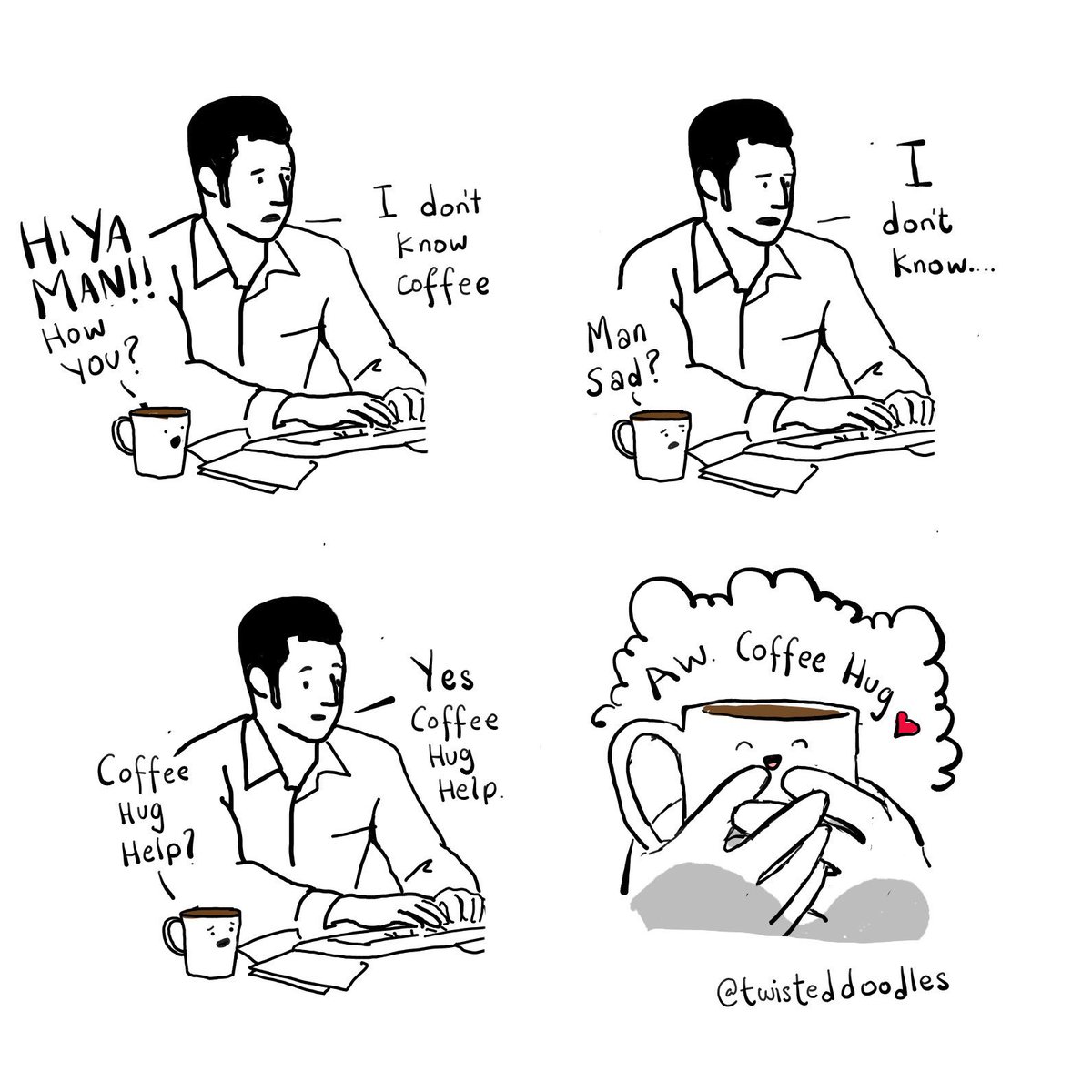 twisteddoodles's tweet photo. Coffee can’t make everything better but it tries. #coffee https://t.co/03cmBJJ57s