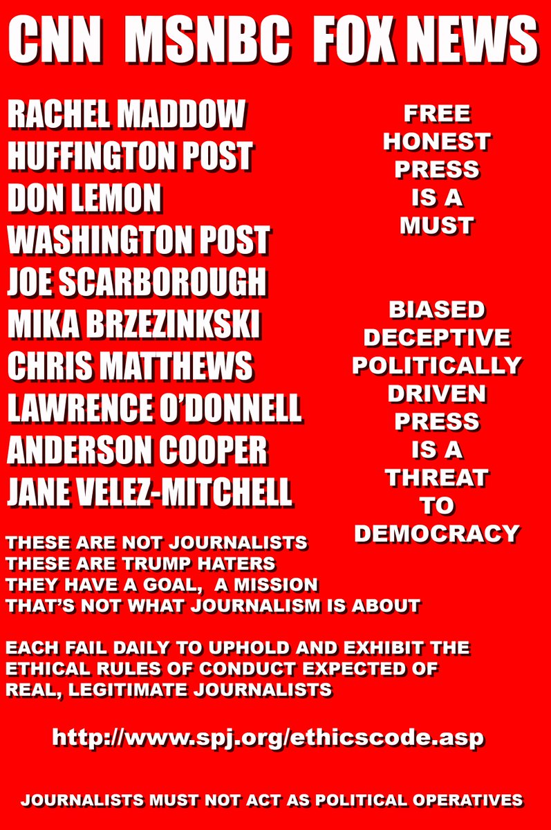 DIZEMAN's tweet photo. @MSNBC YOU ARE NOT THE PRESS once you start taking sides, promoting ousting a legally elected President, pushing a LIBERAL AGENDA. https://t.co/zZLEdQaSEv
