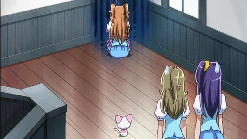 プラスチックマリン スイートプリキュア30話 観ました 名場面 いや迷場面ばかりの名回 いや迷回です テストでわるーい点を取っちゃった響が落ち込んでしまうお話 どこを語っても面白い回ですが とりあえずこの回は やってしまった事は仕方ない 次