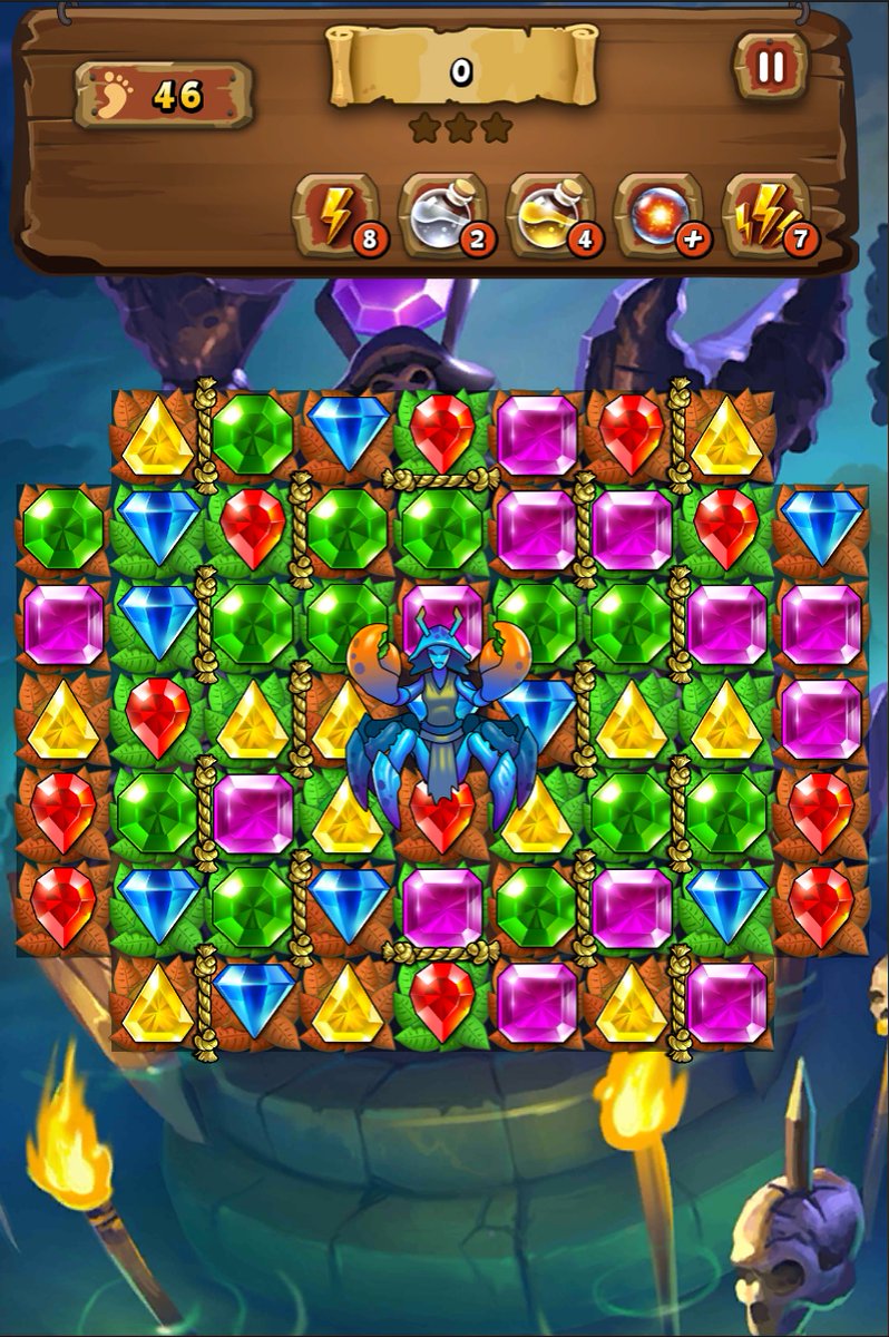 JewelMashGame's tweet photo. #LeMatch continues his journey with 40 new challenging levels!
Battle crafty crabs in the #LostSwamp chapter! #JewelMash #Match3 #NewUpdate https://t.co/YHCEmOsf1p