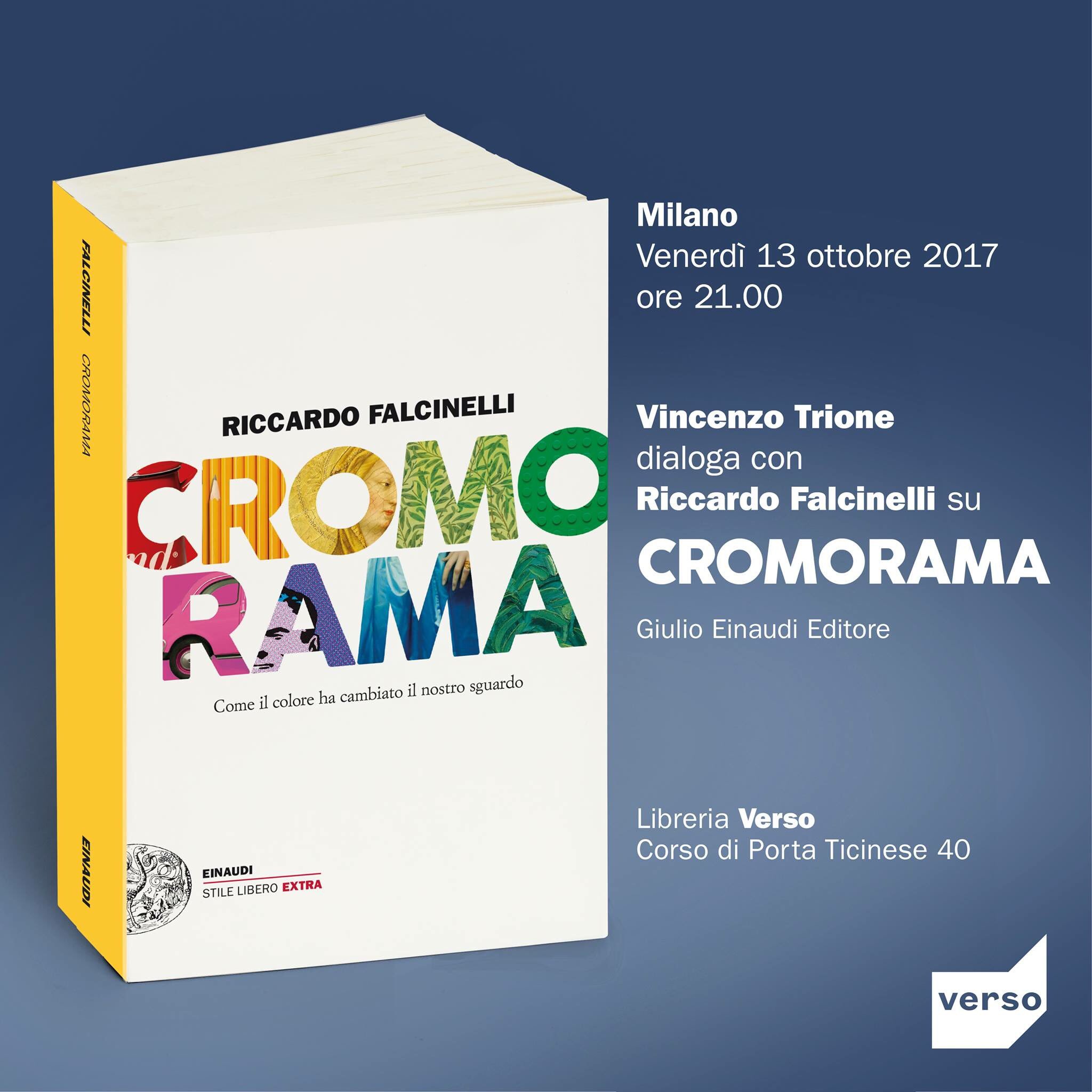 verso libri on X: Riccardo Falcinelli presenta #Cromorama, con  @vincenzo_trione, @Einaudieditore. Stasera alle 21, @versolibri!    / X