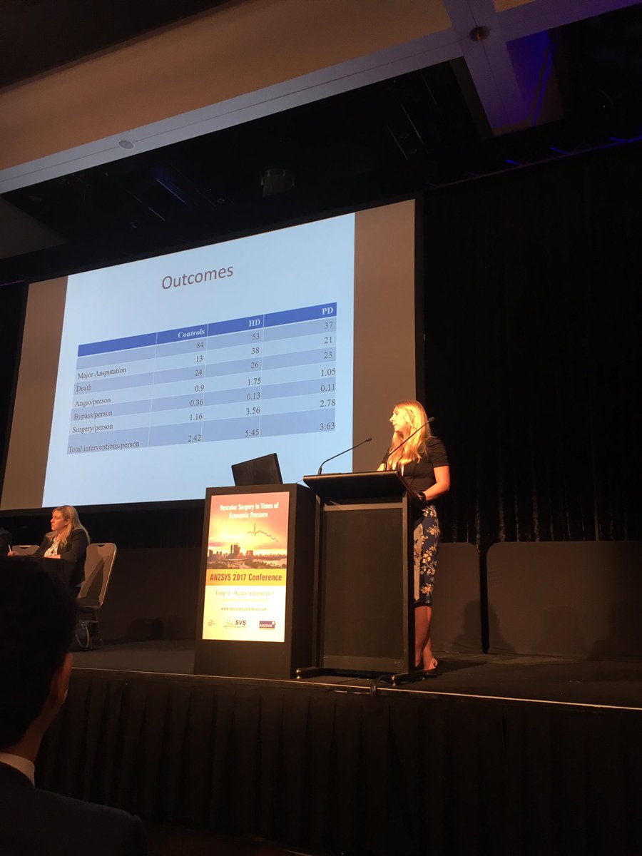 samijaykay's tweet photo. IBaimatova compared the CLI outcomes in ESRF patients. Some difference found between HD and PD dialysia patients #ANZSVS17 #traineesession https://t.co/Cj9oKFKWrr