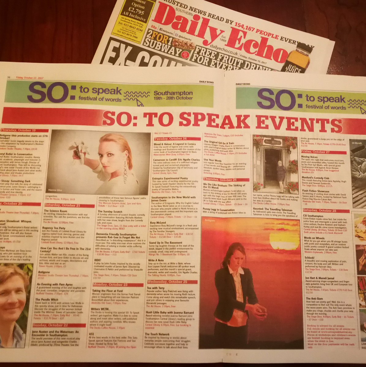 Media Partner <a href="/dailyecho/">Daily Echo</a> has done <a href="/SOToSpeak15/">SO:To Speak Festival</a> proud today! #southampton  #sotospeak17 #festival