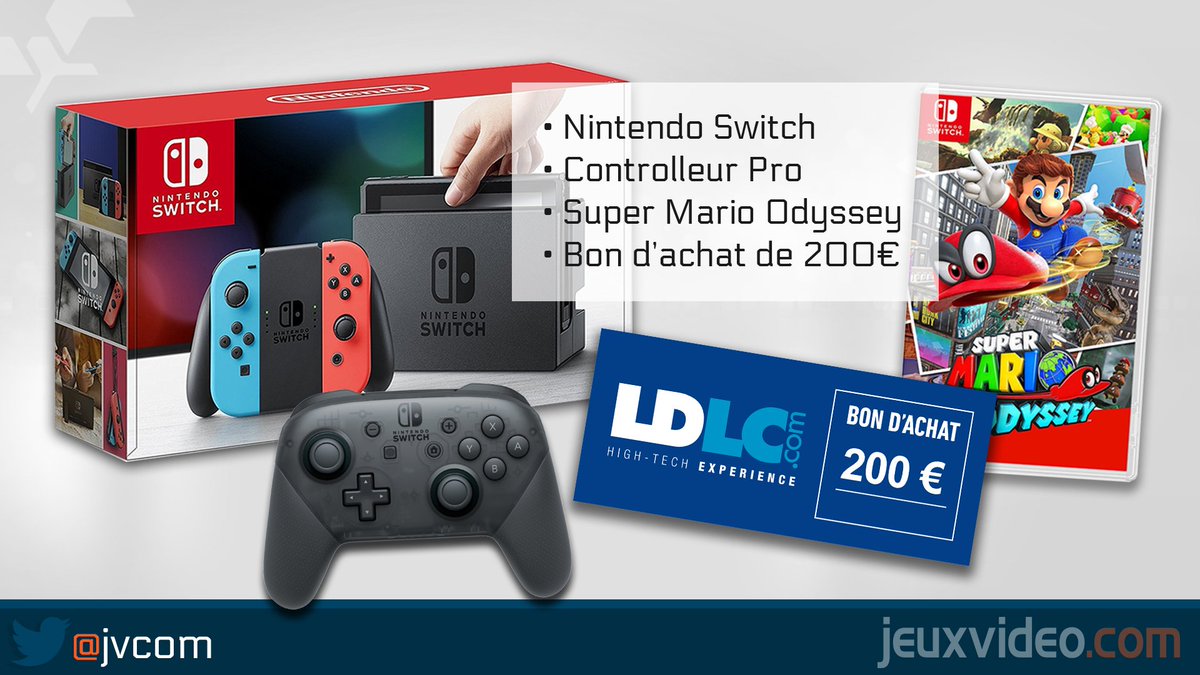 Gros concours 👊

RT + Follow <a href="/JVCom/">JV - Jeux vidéo</a> + Follow <a href="/LDLC/">LDLC</a> pour :
👉 Une SWITCH
👉 Controller Pro
👉 Mario Odyssey
👉 200€ chez LDLC

Fin 27/10 14h