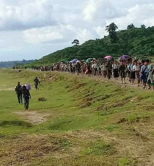 Rakhine crisis :
Bangli terrorists made attacking
30 outpost stations.It is called
initial attacks.Meanwhile MM army have to protect region.