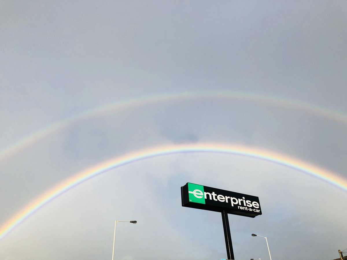 The ERAC sign in its element amongst the Double Rainbow 🌈 in #Keighley