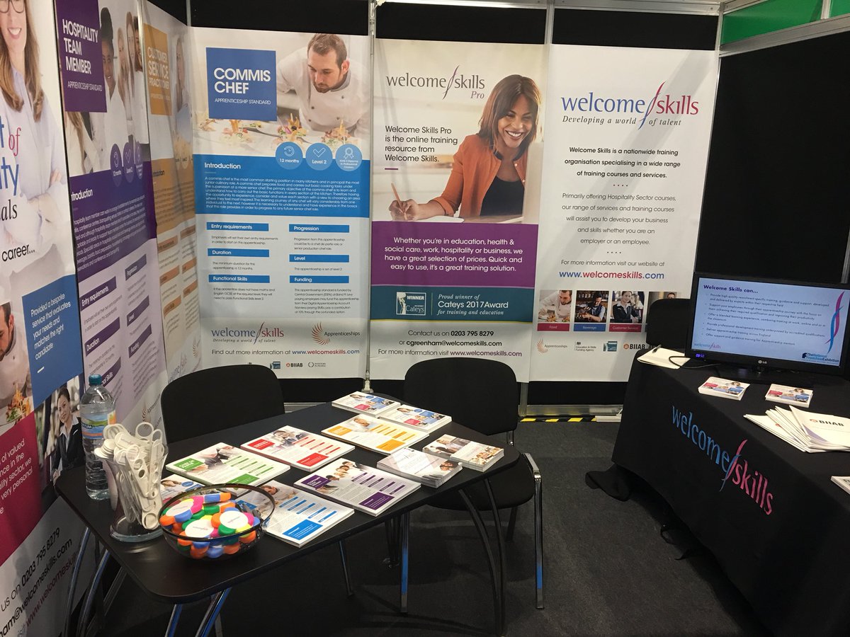WelcomeSkills's tweet photo. Confused by #Apprenticeships? Need advice on #Hospitality training? Visit us and @TheBIIAB at #NFEB17 stand B70 at @thenec today! https://t.co/paSWe0v1Io