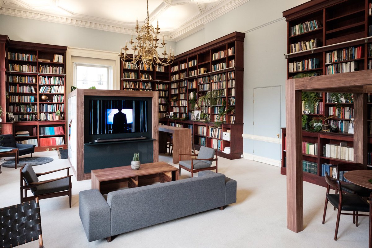 paddygrant's tweet photo. I've designed a flat-in-a-box for #LGSignature at the @EsquireUK Townhouse. Its in the library of the Grade 1 Nash designed Carlton Terrace, SW1. The #EsquireTownhouse is open til Sunday. https://t.co/5RhJFZjeFK