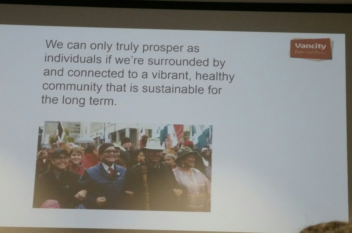 camilladsc's tweet photo. Inspiring talk from .@Vancity at  #IIRCevent17 who link Executive pay to triple bottom line performance of whole balance sheet https://t.co/6G9F122KnF