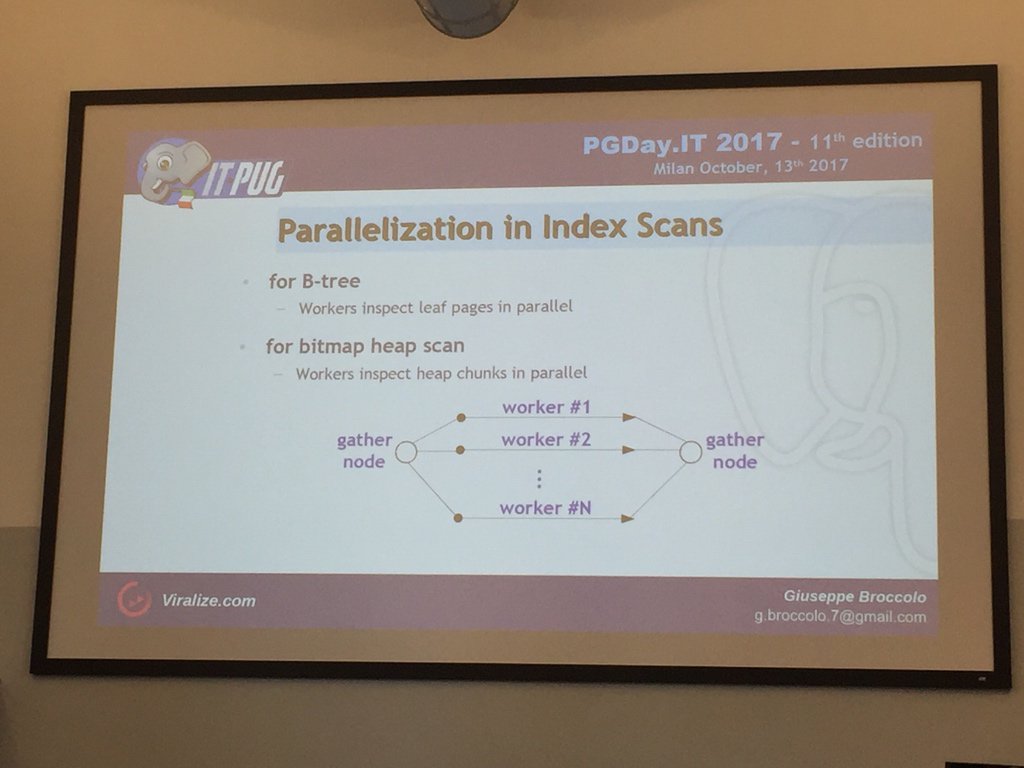 torre76's tweet image. #Parallelization on #Index scans
#PGDayIT