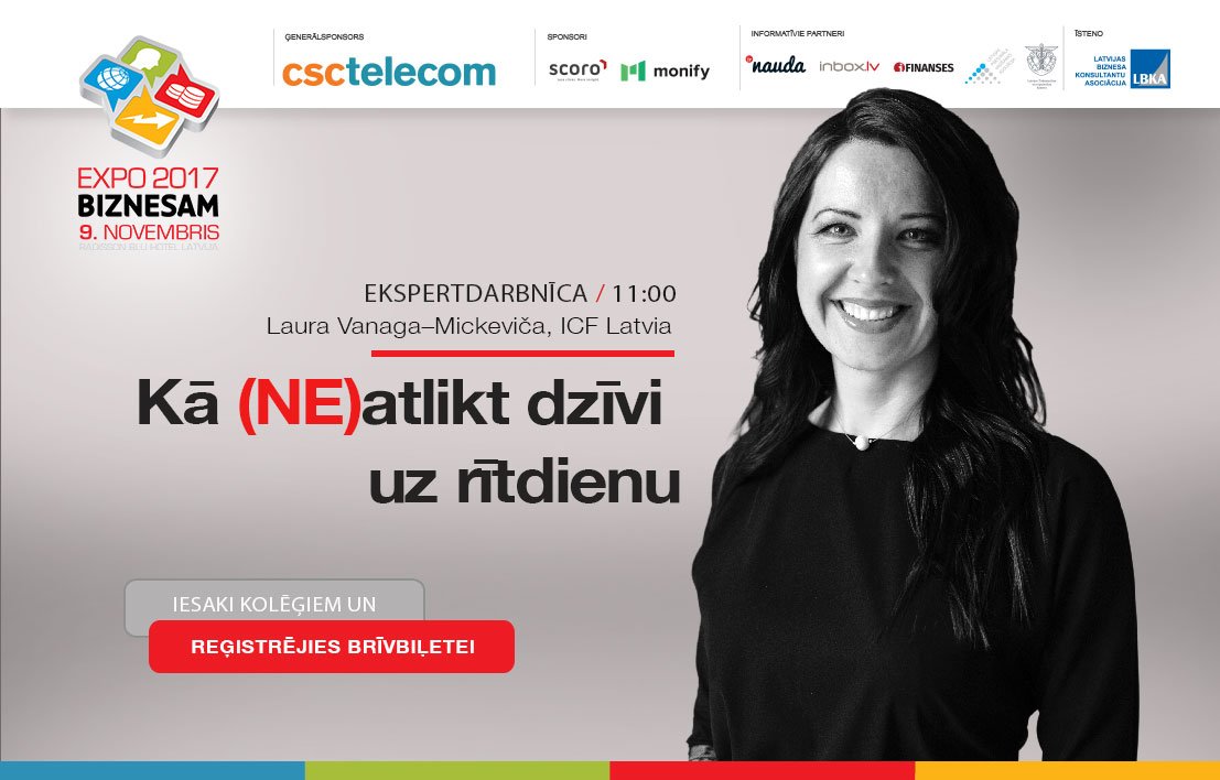 EXPOBIZNESAM's tweet photo. @VanagaLaura: Līdzsvarots cilvēks neizdeg, neslimo un dod papildu labumu ģimenei, tāpat darba vietai. #expobiznesam https://t.co/LJLbA5qslf
