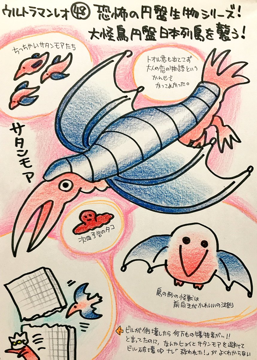 ウルトラマンレオの怪獣をみた順に描きます（平日更新）「恐怖の円盤