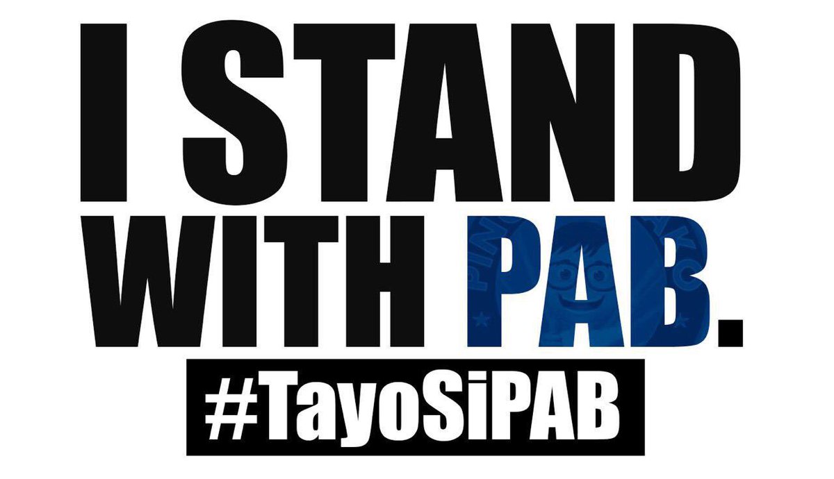 leahnavarro's tweet photo. They will try to silence PAB, but they will fail. You can’t silence a voice that speaks for all of us! #TayoSiPAB https://t.co/9rtuBQu8UO