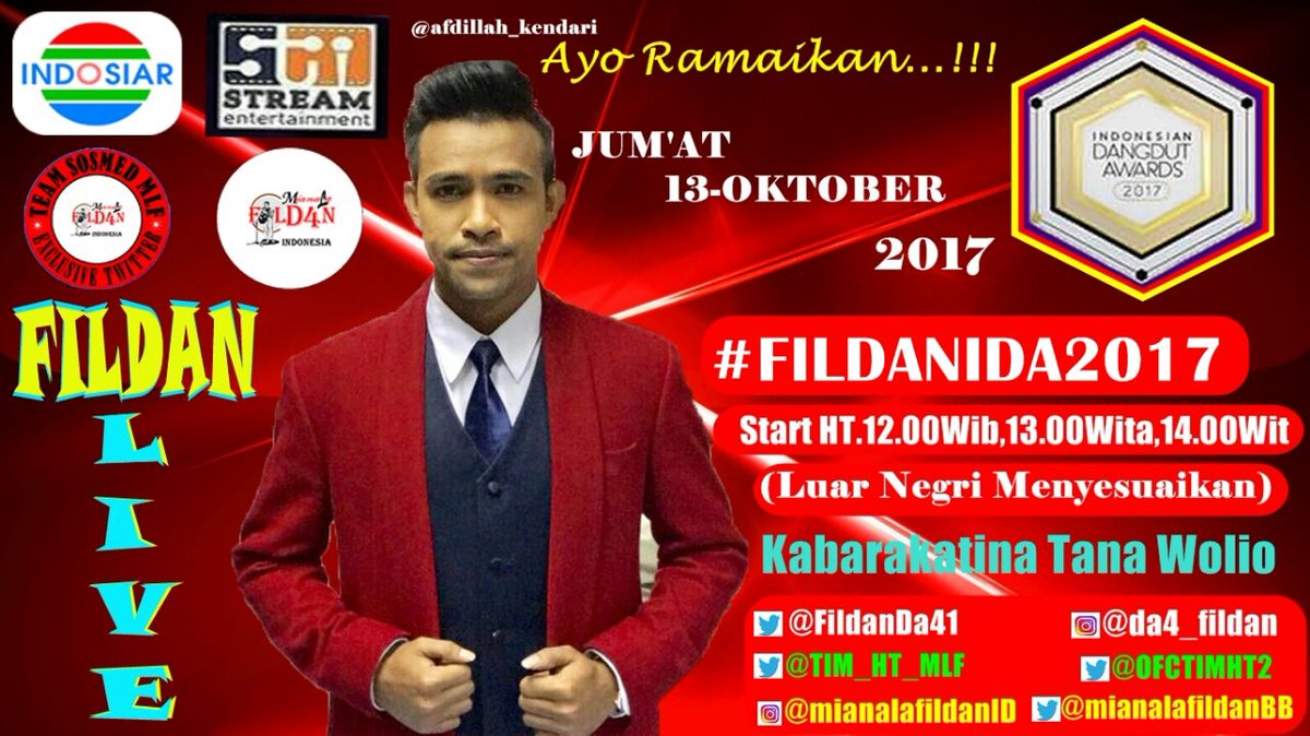 Ini HT baru yah teman-teman jangan ngtweet dan retweet HT lama yahh..
#FILDANIDA2017