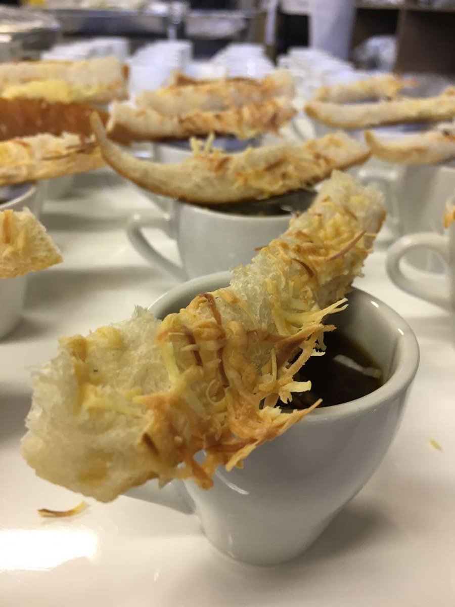 greencateringSA's tweet photo. About last night: French onion soup with parmesan finger #FlashBackFriday #GreenCatering #WeKnowCatering https://t.co/PruY1YQFsk