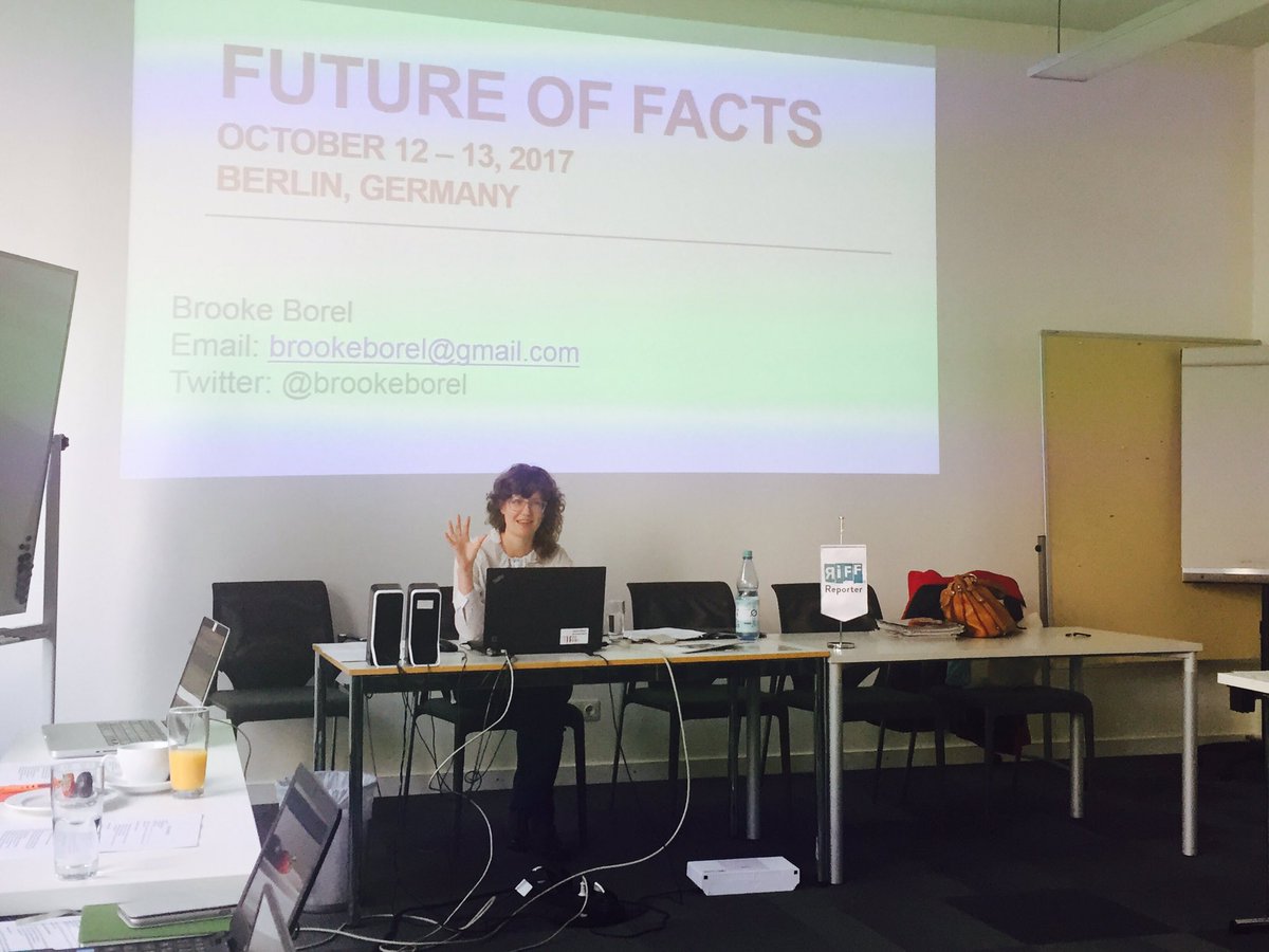 riffreporter's tweet photo. Our 2nd #factchecking workshop with the fabulous @brookeborel @thehertieschool co-organised w @Lektorenverband has started! #FutureOfFacts https://t.co/K6wLb82b9y