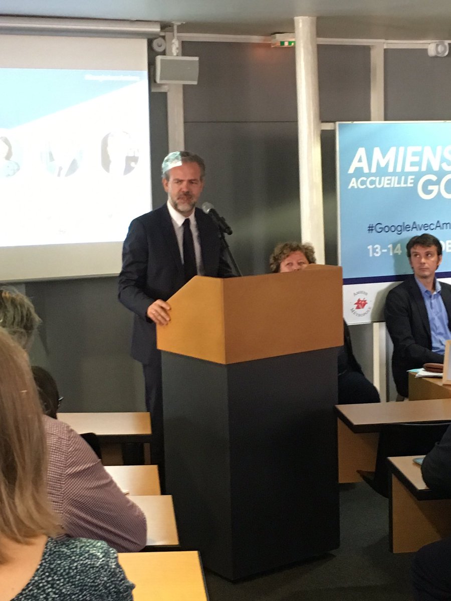 sana80's tweet photo. Sébastien Missoffe, DG de Google France, au Quai de l'innovation à Amiens #GoogleAvecAmiens https://t.co/Z5kNkFMCrk