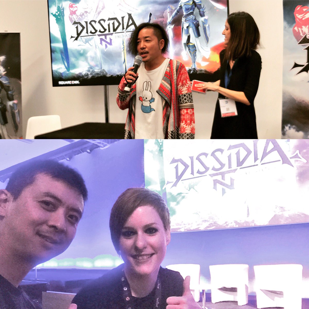 lucducatibcn's tweet photo. #gracias @KochMedia_es #eva #meetandgreet #IchiroHazama #producator #DissidiaFinalFantasyNt @PlayStationES @BCNGamesWorld lucducatibcn https://t.co/Rywl0yn7E3