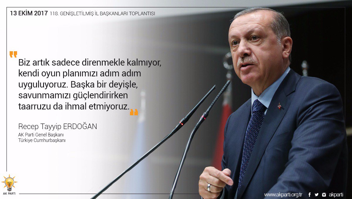"Biz artık sadece direnmekle kalmıyor, kendi oyun planımızı adım adım uyguluyoruz." goo.gl/QZUaAM