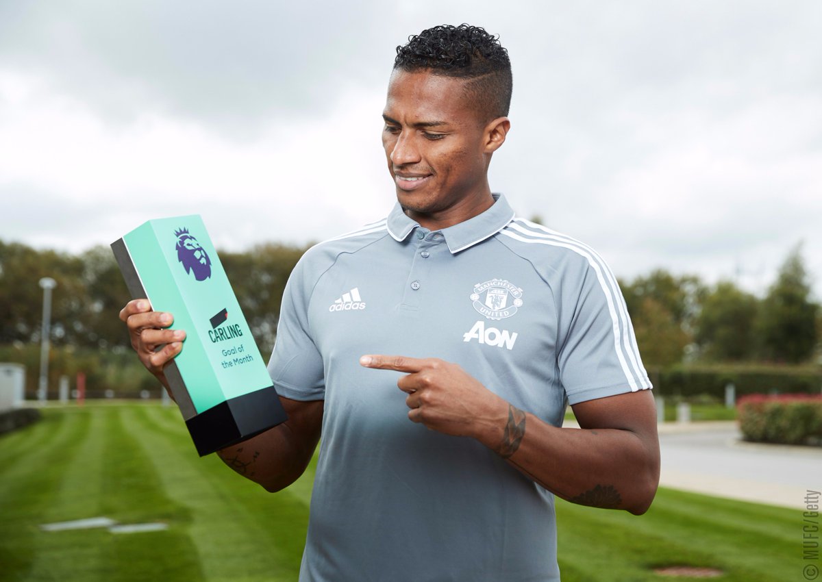 ManUtd's tweet photo. Congratulations to @Anto_V25, who has won the @PremierLeague's September Goal of the Month award for his strike against Everton! 👏 https://t.co/OIJSWXrU5a
