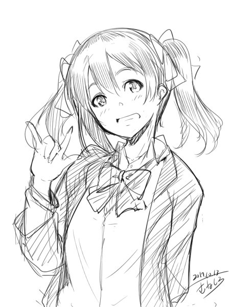 原稿の合間に15分ドローにこにー 