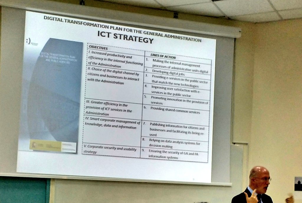 ilias_kastritis's tweet photo. OECD recms led to ICT strategy in Spain, legal cert to cooperate with governance &amp; systems to electro shocks #mdt2017 @MiguelAmutio https://t.co/2fp8QOpSeU