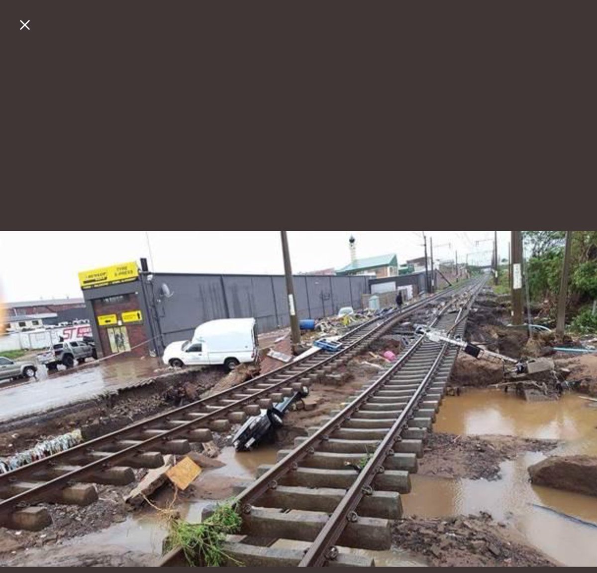l217037199's tweet photo. Extensive damage of KZN railway infrastructure ⚡⚡ https://t.co/VHO3HIep5A