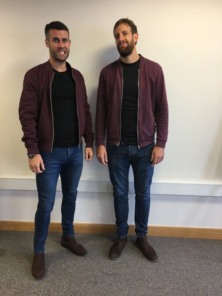 picturemore's tweet photo. Brendan and Rich's unplanned twinning in the office. #Picturemore #Fridaythe13th π» https://t.co/GS9sh67iMk