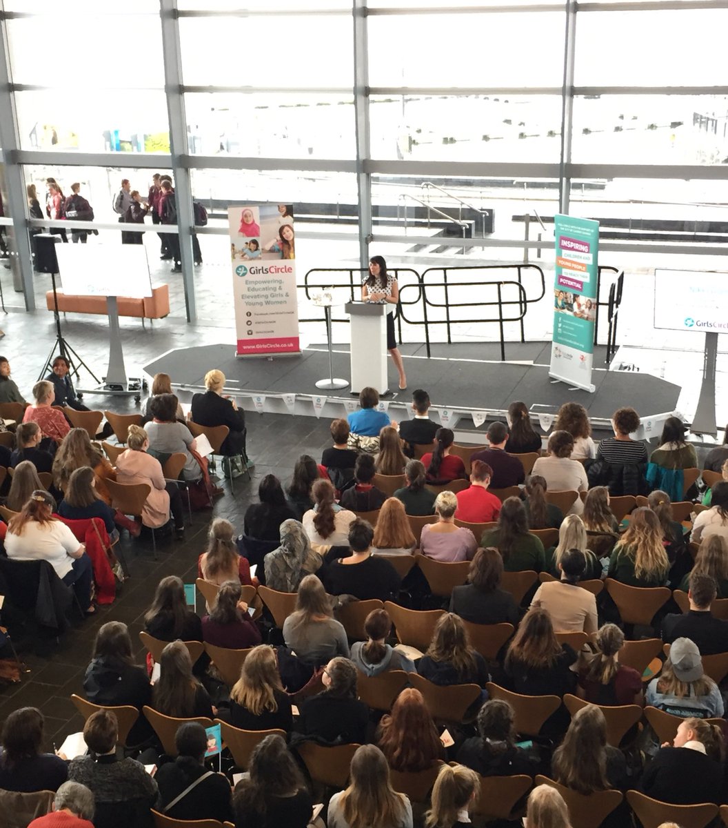 MissWillcox's tweet photo. Celebrating International Day of the Girl with @GirlsCircleUK at the #senydd Here’s founder @NikkiGiant opening the show #GirlsRightsinWales https://t.co/efYUDaF7ZR