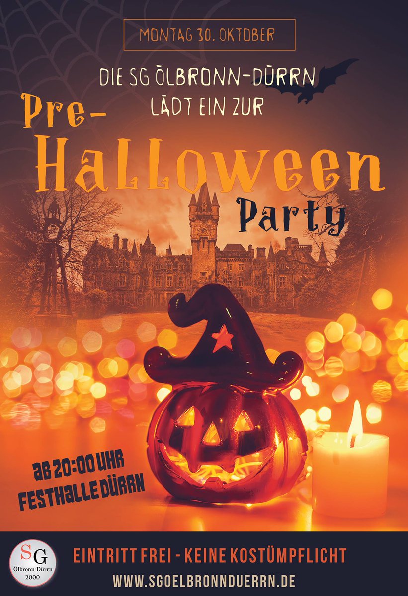 SG_2000's tweet photo. Die #SGÖD lädt euch ein zur Pre-Halloween-Party am 30. Oktober in der Festhalle #Dürrn! #halloween #party https://t.co/z9zbeXnn2U https://t.co/ssCf8R9Ugh