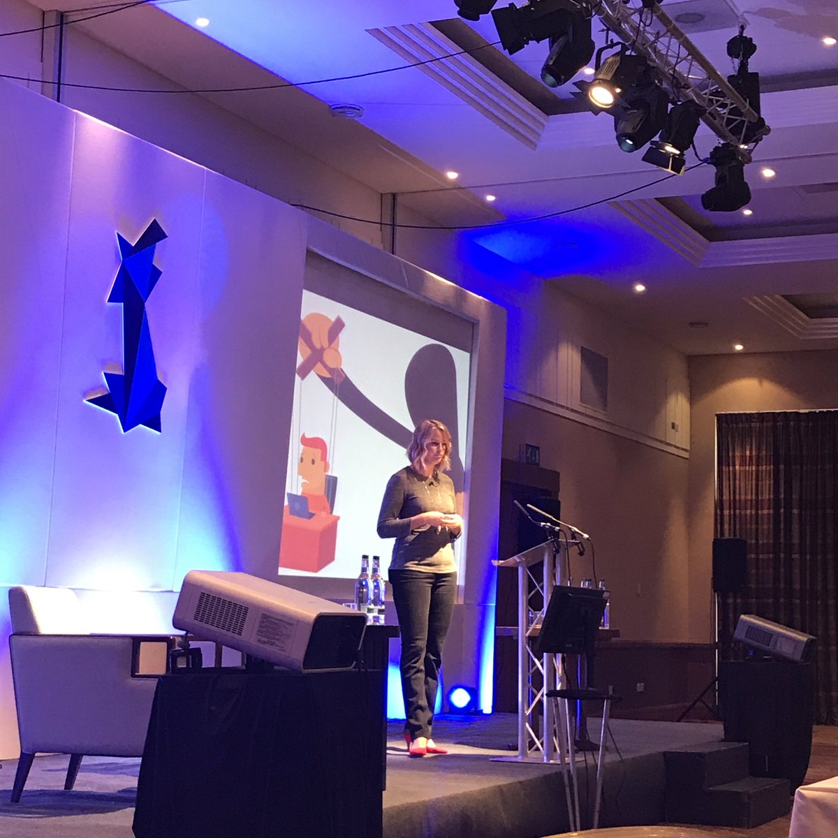 sapphire_cyber's tweet photo. @drjessicabarker taking to the stage on the final day of NISC to talk about the human element of IT and cyber security #NISC2017 https://t.co/C7lgFXNPwR