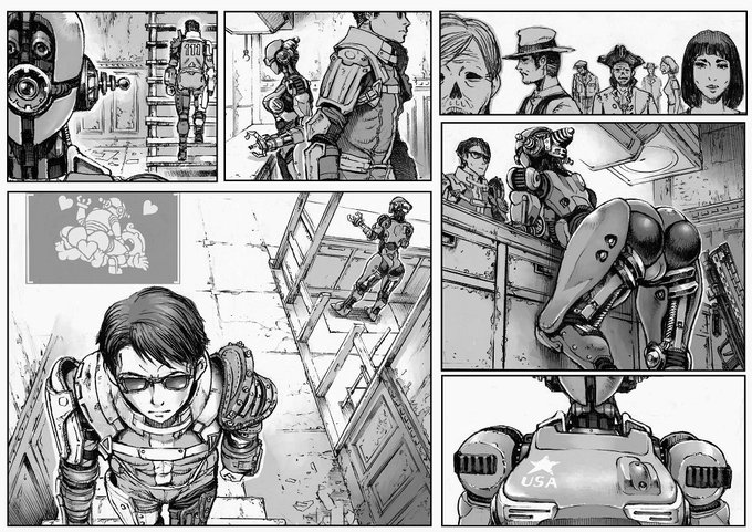 やっとこさ仕上げ作業終了…あとはネームと擬音語入れ作業。なんとか今月中には発売したいなぁ。#Fallout4 