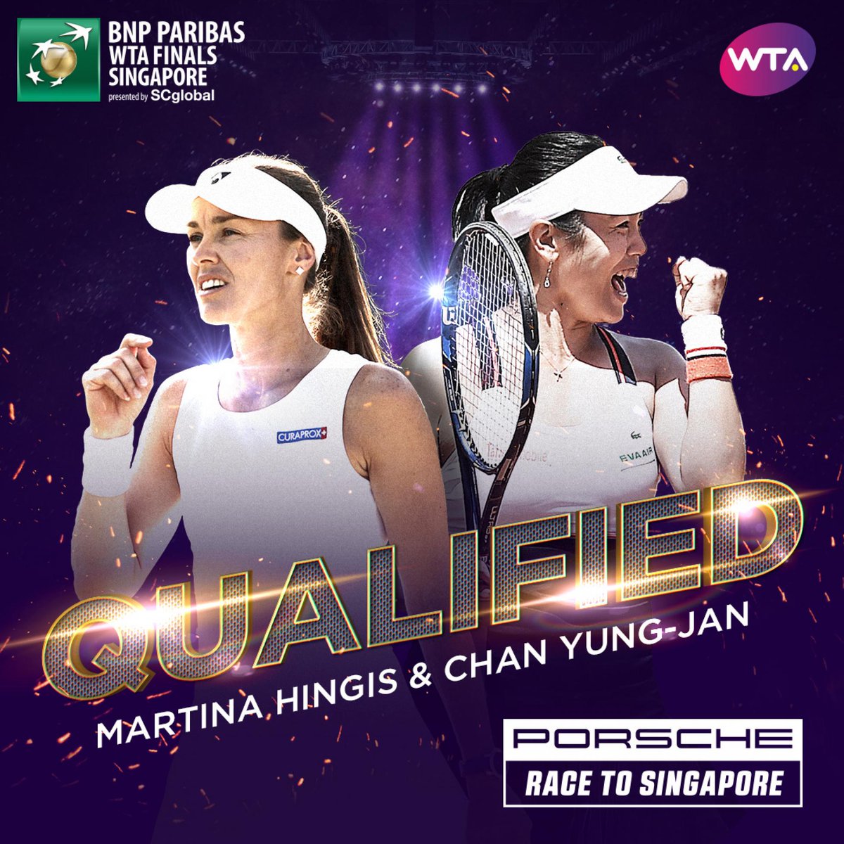 Jay_Davern's tweet photo. See equal 1st #doubles team 2qualify #MartinaHingis #ChanYungJan #Hingis #Chan play #WTAFinals QF match on 26/10 #Singapore #SG #WTA #tennis https://t.co/dMny7Y9gYQ